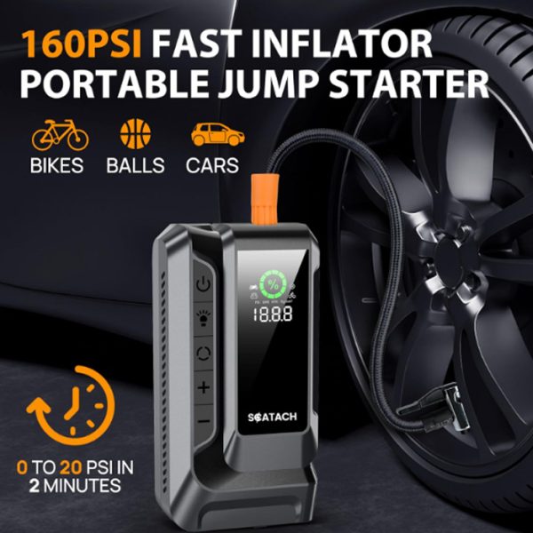 Q16 4000A Car Jump Starter with Air Compressor - Image 4