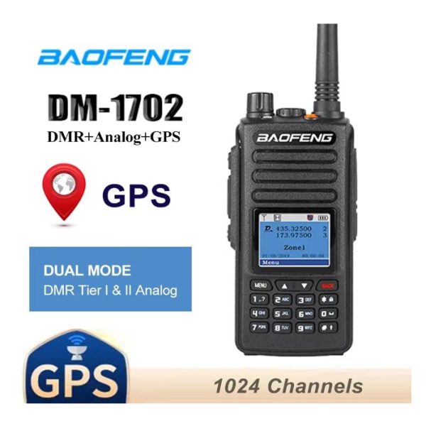 BAOFENG GPS DM-1702 Digital Analog DMR Walkie Talkie