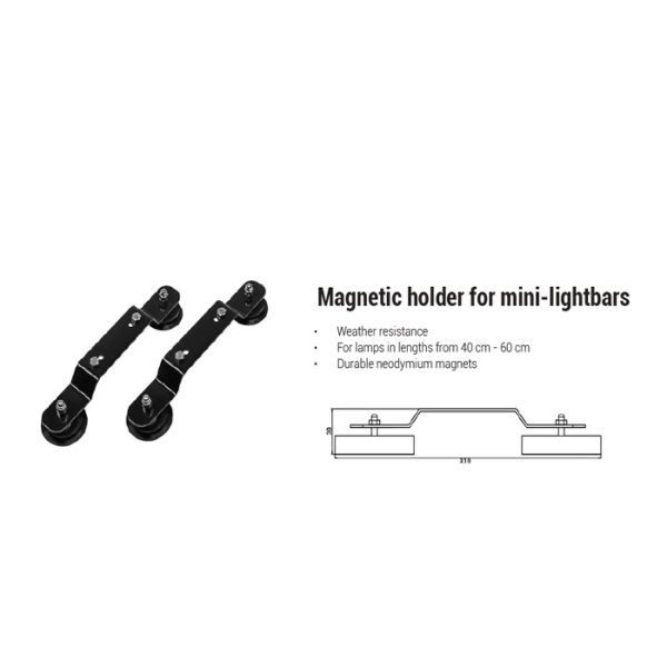 Magnetic holder for minilightbar (max. 60cm) - Image 2